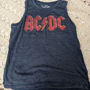 Chaser ACDC Distressed Graphic Tank Muscle